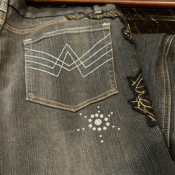 7 For Mankind Flynt Black A Pocket, Stone/Fabric Details; 31 - Picture 3 of 7